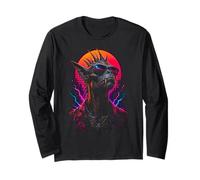 Retro Chupacabra Leggenda Creatura Mistero Mostro Opera d'Arte Maglia a Manica