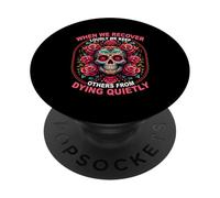 Retro ci riprendiamo ad alta voce e impediamo agli altri di morire tranquillamente PopSockets PopGrip Adesivo