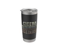 Retrò Cicerone Illinois Bicchiere termico in acciaio inox doppia parete