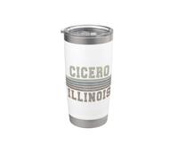 Retrò Cicerone Illinois Bicchiere termico in acciaio inox doppia parete