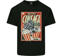 Retro Cinema Movie Night Films & TV Uomo Cotone T-Shirt Tee Top