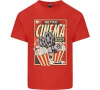 Retro Cinema Movie Night Films & TV Uomo Cotone T-Shirt Tee Top