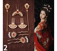 Rétro Cinese Fermaglio per Capelli Pettine Set Hanfu Accessori Matrimonio Decor