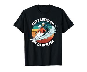 Retro Circle Ski Family Got Passed by My Daughter Design Maglietta