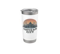 Retro Città del Vaticano paesaggio Vintage Souvenir Bicchiere termico in acciaio inox doppia parete