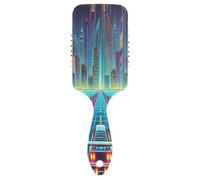 Retro City Drive - Spazzole per capelli da donna, in nylon, per capelli ricci, antistatica e crespa, spazzola per capelli bagnati e asciutti