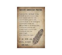 Retro Classical Verse Metal Sign World Script For Study Wall 12x8 Inch