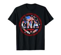 Retro CNA Certified Nursing Assistant Bandiera USA 4 luglio Maglietta