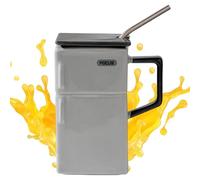 Retro Coffee Mug - Ceramic Fridge Design | 550ml Lid & Straw Included