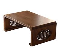 Retro Coffee Table Japanese Tatami Table Living Room Zen Tea Table Low Table Suitable for bay Window (Color : Hetao, Size : 70x45x30cm)