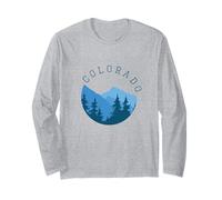 Retro Colorado Mountains Shirt: Escursionismo Vacanza Maglia a Manica