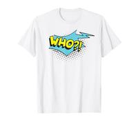 Retro Comic Art "WHO?!" Grafica Pop Art per i fan del vintage Maglietta