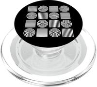 Retro Concentrico Cerchi Strisce Bauhaus 1 Forme Mania PopSockets PopGrip per MagSafe