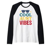 Retro Cool Aunt Vibes Style for Fun Aunts Maglia con Maniche Raglan
