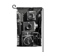 Retro Cool Camera Collection Bandiere da giardino verticale doppia faccia bandiera casa 30,5 x 45,7 cm primavera estate stagionale cortile banner vacanza fattoria cortile all'aperto appeso decorazione