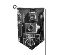 Retro Cool Camera Collection Bandiere da giardino verticale doppia faccia bandiera casa 30,5 x 45,7 cm primavera estate stagionale cortile banner vacanza fattoria cortile all'aperto appeso decorazione