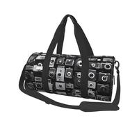 Retro Cool Camera Collection Borse da viaggio di grande capacità e borse sportive manici ad anello nella parte superiore borse del fine settimana e borse rotonde possono essere utilizzate sia da