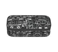 Retro Cool Camera Collection Grande Capacità Astuccio Cancelleria Storage Bag con Cerniera Ragazzi Ragazze Studenti Scuola, Nero , Taglia unica, Valigia