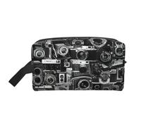 Retro Cool Camera Collection stampato 600D Oxford Storage Pouch Portable Large Travel Bag per articoli da toeletta e oggetti quotidiani
