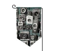 Retro Cool Camera Collection1 Bandiere da giardino verticale su entrambi i lati bandiera della casa 30,5 x 45,7 cm Primavera Estate Stagionale Yard Banner Holiday Farmhouse Yard Outdoor Hanging