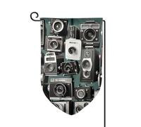 Retro Cool Camera Collection1 Bandiere da giardino verticale su entrambi i lati bandiera della casa 30,5 x 45,7 cm Primavera Estate Stagionale Yard Banner Holiday Farmhouse Yard Outdoor Hanging