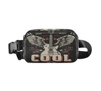 Retro Cool Guitar Carino Cross Body Bag Belt Pack per piccolo uomo d'affari Impermeabile con Cinghia Regolabile per Allenamento Corsa Escursionismo bolsa de cintura para