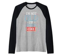 Retro Cool Non Vecchio Divertente Pensionato Nonni Giorno Pensione Maglia con Maniche Raglan