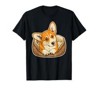 Retro Corgi Cane Mamma Cane papà Divertente Corgi Maglietta