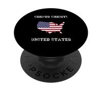 Retro Corpus Christi Stati Uniti Distressed Stati Uniti PopSockets PopGrip Adesivo