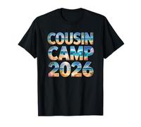 Retro Cousin Camp 2026 Crew Vacanza Vacanza Spiaggia Maglietta
