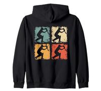 Retro Cricket Player Batter per Uomini Donne Bambini Sport Team Felpa con Cappuccio