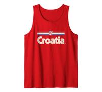 Retro Croazia Bandiera Hrvatska Rosso Croato Canotta