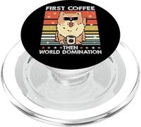 Retro Cuccioli Occhiali Da Sole Caffè - Volpino Pomerania PopSockets PopGrip per MagSafe