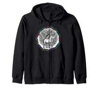 Retro cuore unicorno donne ragazze cavallo unicorni cavalli Felpa con Cappuccio