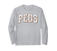 Retro Cute Animals Pediatric Nurses PEDS Pediatra Medico Maglia a Manica