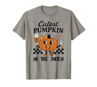 Retro Cutest Pumpkin in The Patch Halloween Ringraziamento Maglietta