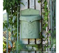 Retro Da Parete Rurale di Bloccaggio Cassetta Postale di Ferro Della Lettera