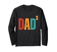 Retro Dad 3 Third Time Dad Vintage Style Maglia a Manica