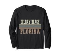 retrò Delray Beach Florida Maglia a Manica