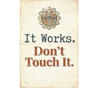 Retro Dev Notebook It Works Don’t Touch It: Vintage-style humor for old-school programmers