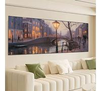 Retrò Diamond Painting Kit Completo, Europa Diamond Painting Grande 100x50cm, Fai da Te 5D Diamantini Crystal Art Strass Ricamo a Punto Croce Artigianale Kit Decorazione Domestica, Regali 0R-134