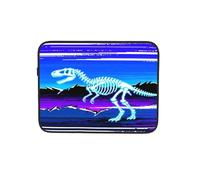 Retro Dino Art Viola Laptop Sleeve Case Notebook Computer Pouch Tablet Valigetta Borsa da Trasporto per Lavoro 10 Pollici