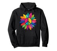 Retro Disco Pace Girasole Groovy Hippie 60s 70s Ragazze Felpa con Cappuccio