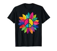 Retro Disco Pace Girasole Groovy Hippie 60s 70s Ragazze Maglietta