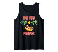 Retro divertente bassotto vacanze estive hot dog paradiso umorismo Canotta