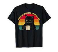 Retro Divertenti Scritte Frasi Non Mi Dovete Stressare Gatto Maglietta