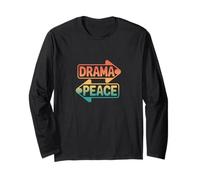 Retro Drama Or Peace Divertente Freccia Segno Maglia a Manica