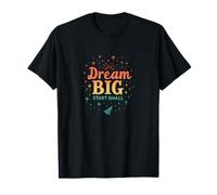 Retro Dream Big Start Piccolo Motivazione Maglietta