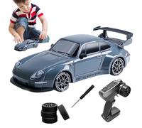 Retro Drift Master RC Car - 1:20 Remote Control Vehicle For Kids With Wheel Sets, RC Drift Car, LED Lights, Rechargeable Battery, Custom Track Design