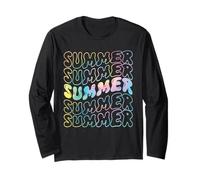 Retro Drippy Bubble Letter Summer Word Art Graphic Y2K anni '90 Maglia a Manica